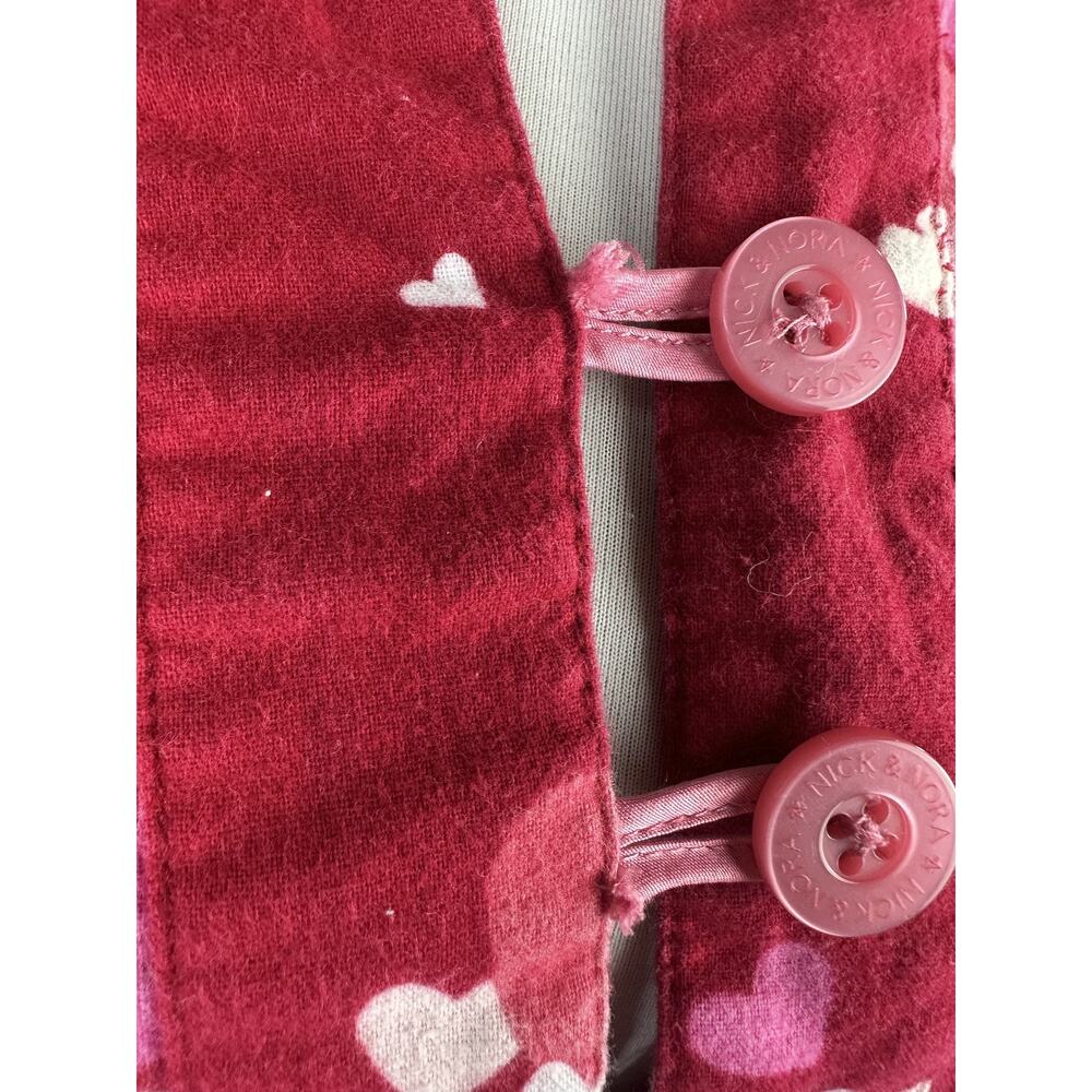 Nick & Nora Hearts Flannel Cotton Nightgown Love Valentine Red Pink XXL *Flawed - Picture 13 of 16